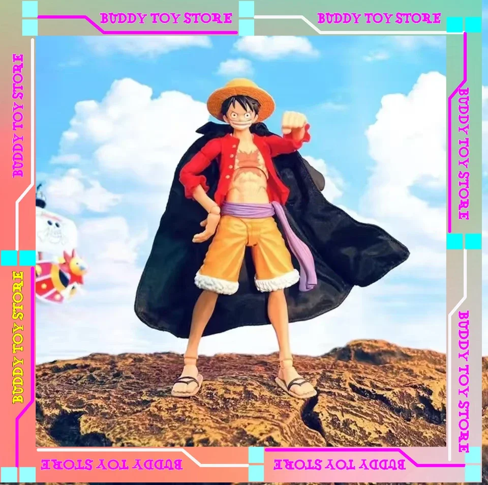 Auf Lager Bandai Original One Piece S.H.Figuarts MONKEY.D.LUFFY ROMANCE DAWNLuffy Anime Actionfiguren Spielzeug Sammlungen Geschenke
