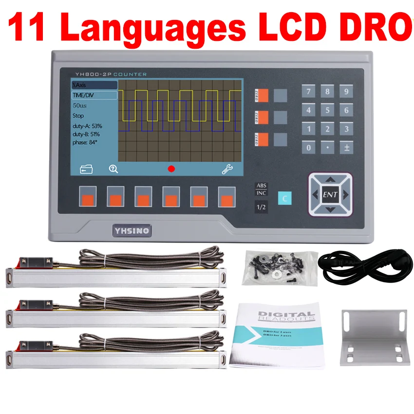 YH800-3P Multi-Language Big LCD Metal Digital Readout YIHAO GD
