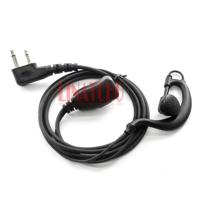 PTT Radio Earpiece Earphone Mic for Walkie Talkie IC-F11 IC-11S IC-F14 IC-T22A IC-T81A IC-T90A