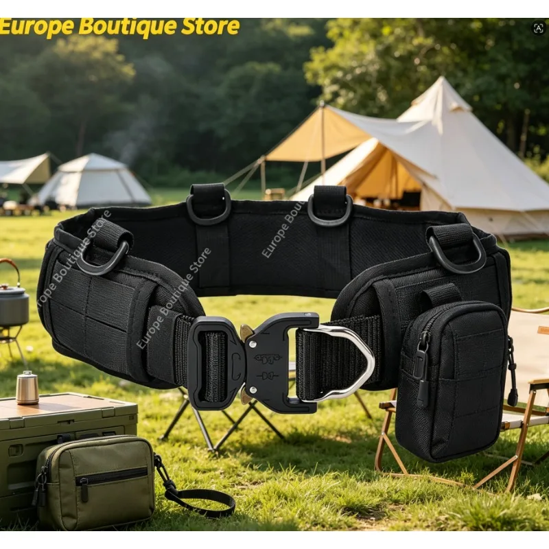 

Cobra Tactical Waist Belt, MOLLE System Adjustable Waist Harness, Outdoor Training & Cycling Tactical Waist Accessories