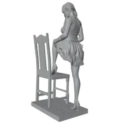 Figura de resina 75mm para modelismo y coleccionismo – Sin pintar