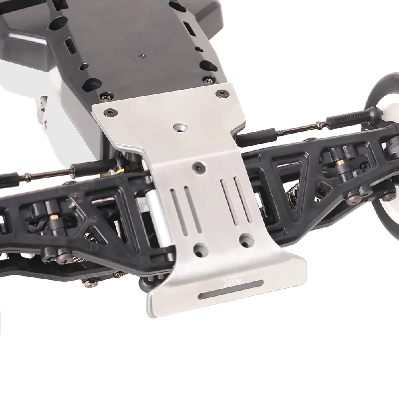 Accesorio de metal TAMIYA Electric Yutaka 1/10 Fighter NXGEN DT04 58741 Marco delantero y trasero, placa protectora inferior