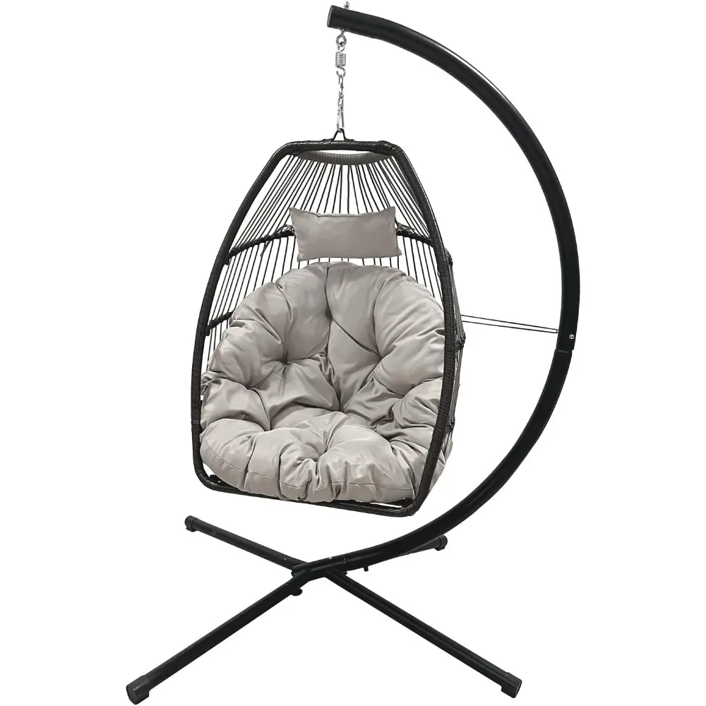 

UV-Resistant Outdoor Swing Chair with Stand, Suitable for Indoor and Outdoor Use, Ideal for Garden and Backyard Relaxation