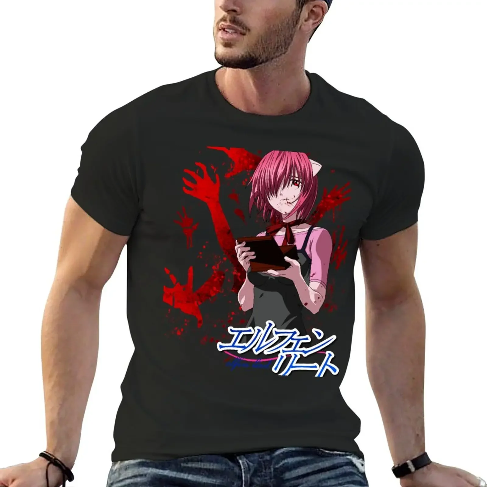 New Elfen Lied ANIME MANGA CARTOON GIFT T-Shirt sublime vintage anime shirt men clothes