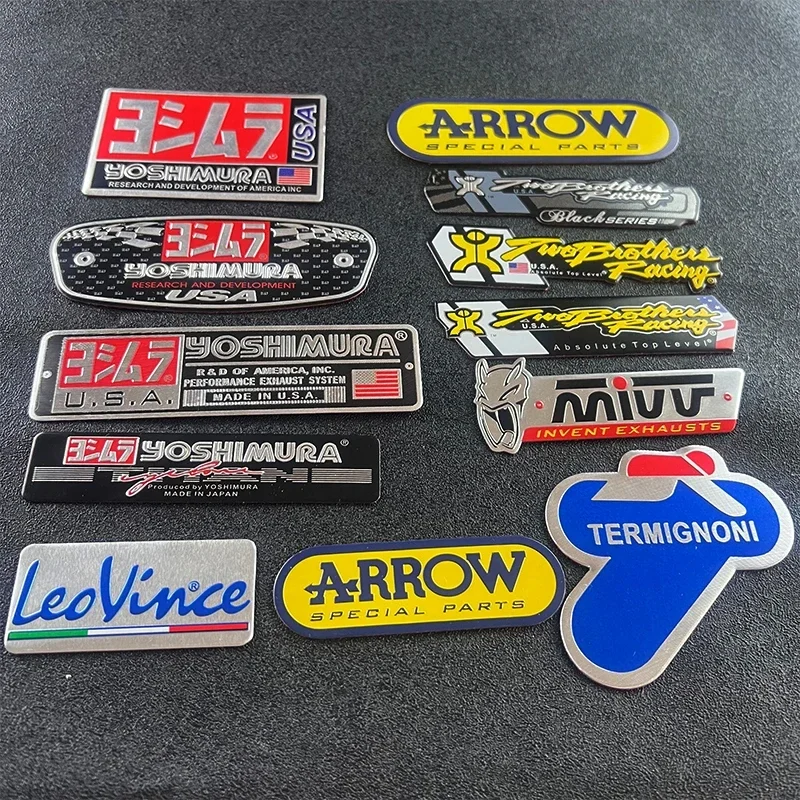 Accesorios para Motocicleta, Calcomanías de Aleación de Aluminio para Tubo de Escape, Resistentes al Calor e Impermeables para YOSHIMURA ARROW Brother