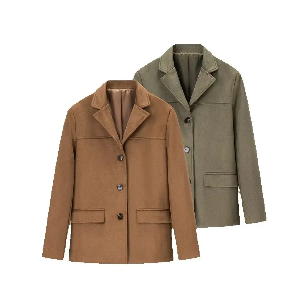 

Осенний новый женский модный универсальный свободный повседневный однобортный пиджак в стиле ретро с длинными рукавами