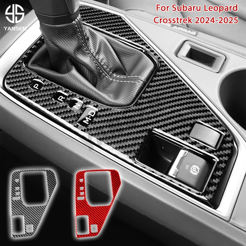 

Car Center Gear Shift Panel Cover Frame For Subaru Crosstrek Impreza 2024 2025 Carbon Fiber Sticker Accessories