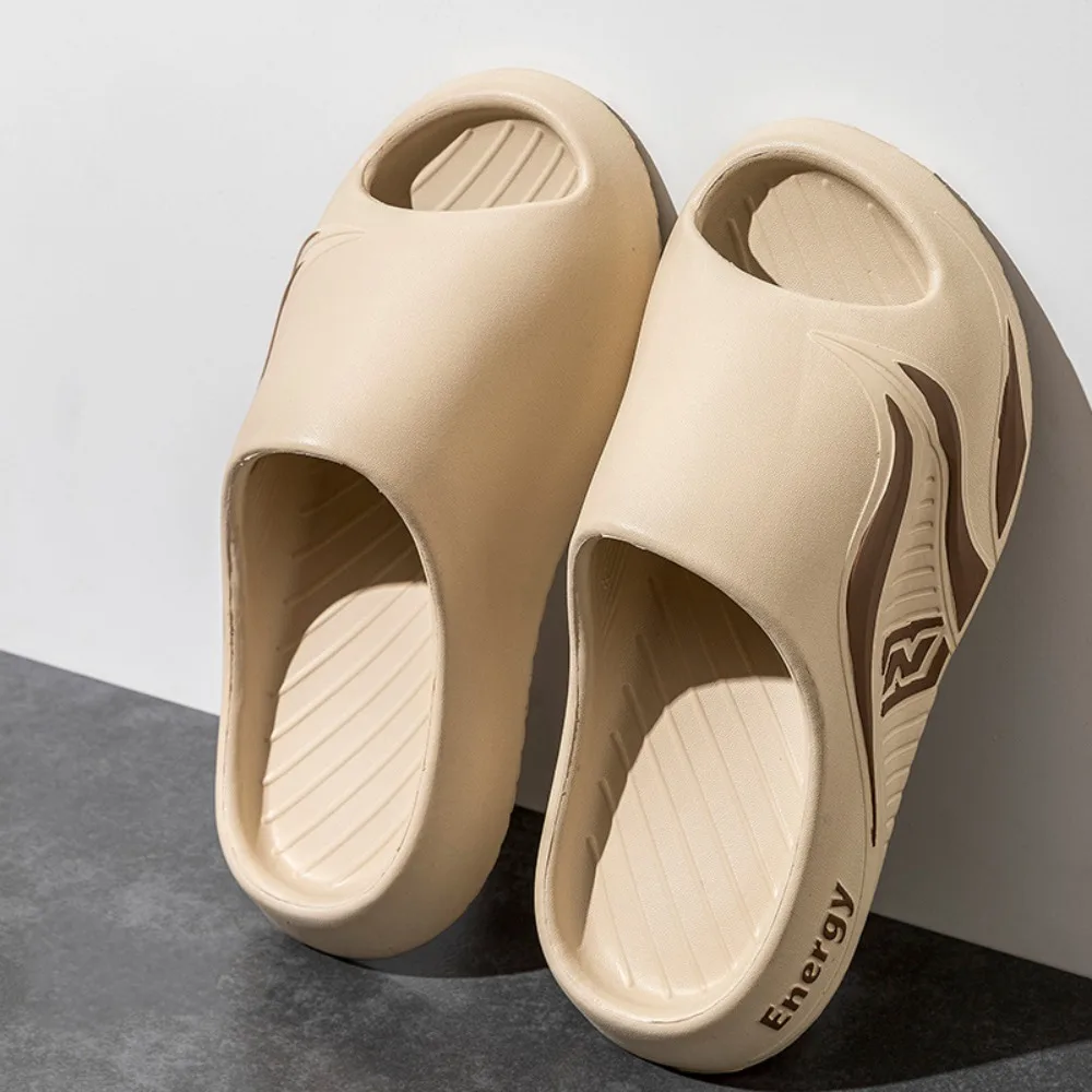 

Базовые тапочки на плоской подошве из ЭВА, мужские противоскользящие шлепанцы на платформе с защитой от запаха, обувь с открытым носком, домашние шлепанцы, пляжные сандалии