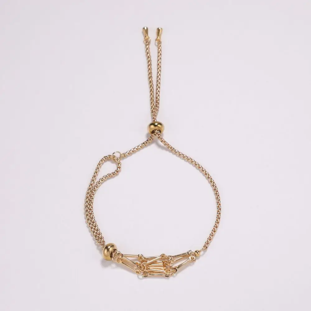 خلخال سلك قفص حجري قابل للتعديل ، ذهبي وفضي ، كيس شبكي كريستال ، سحر محظوظ ، حامل حجر فارغ ، حبل صناعة المجوهرات