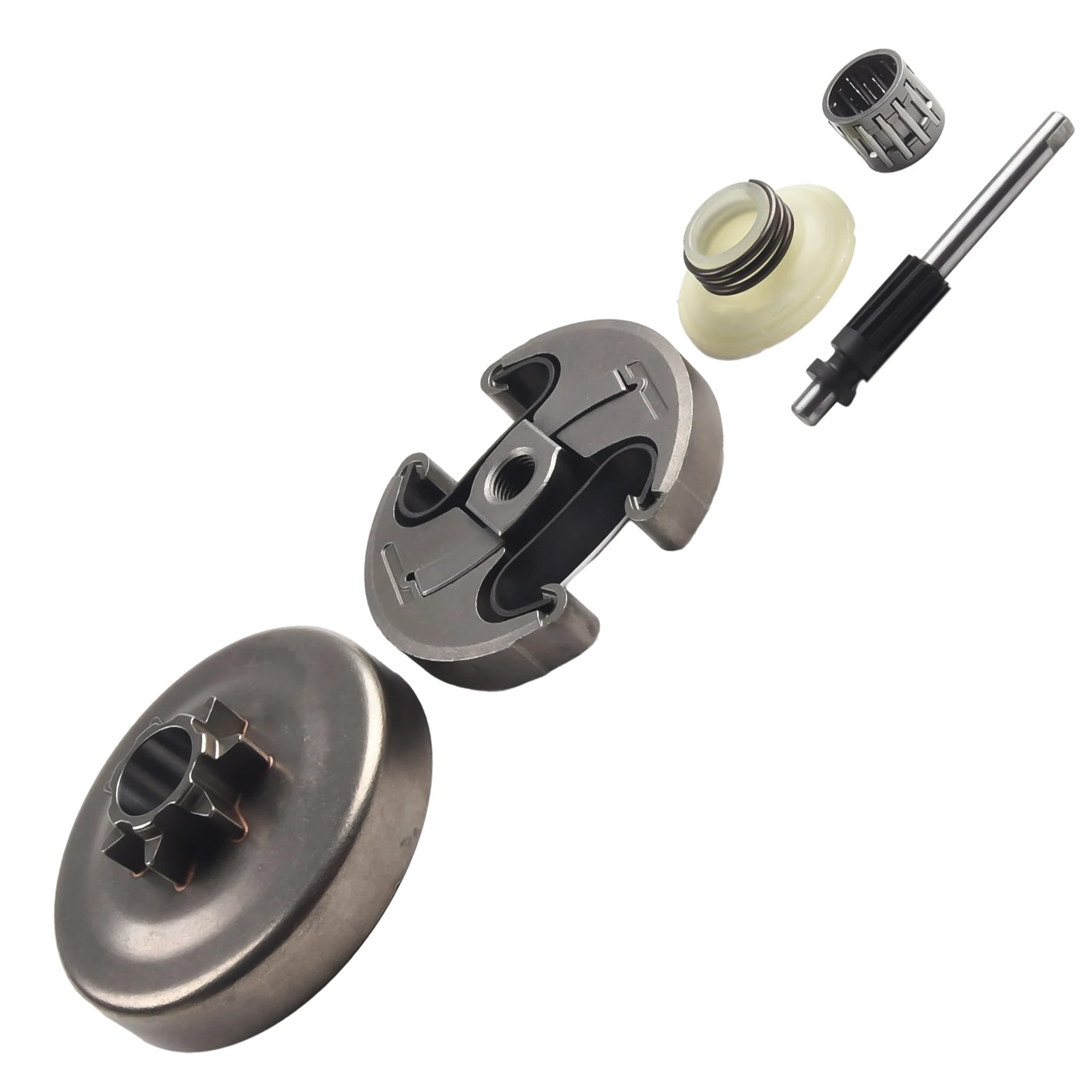 

Барабан сцепления 325 7T для бензопил моделей 340, 345, 350, 445, 450 с номером OEM-детали 537110503 и сопутствующими компонентами