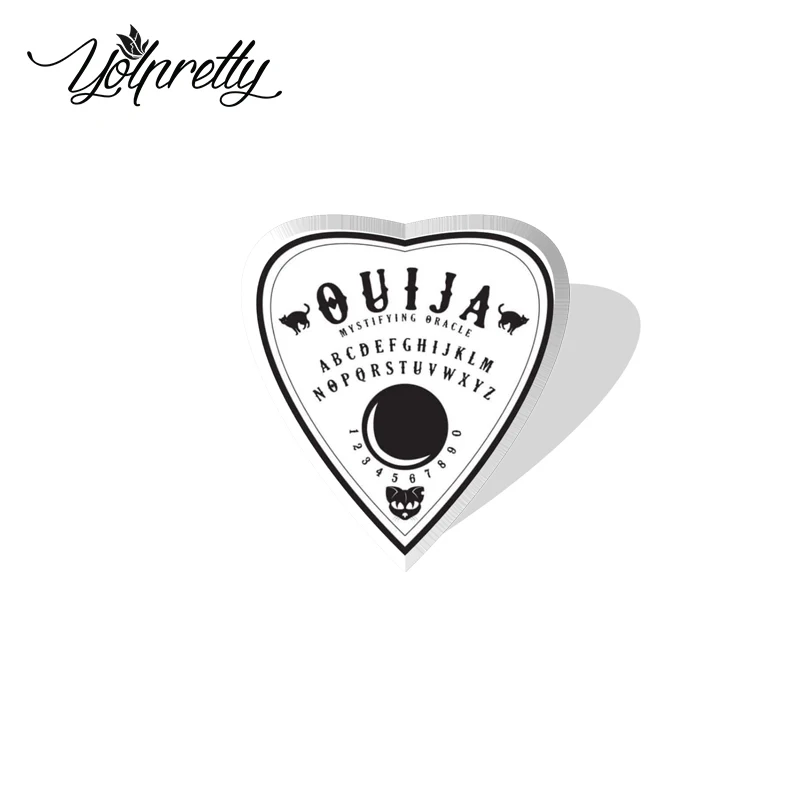 2023 Cartoon Ouija Board Yes or No Pattern Acrylic Resin Epoxy Brooches Bages Icon Jewelry Accessories