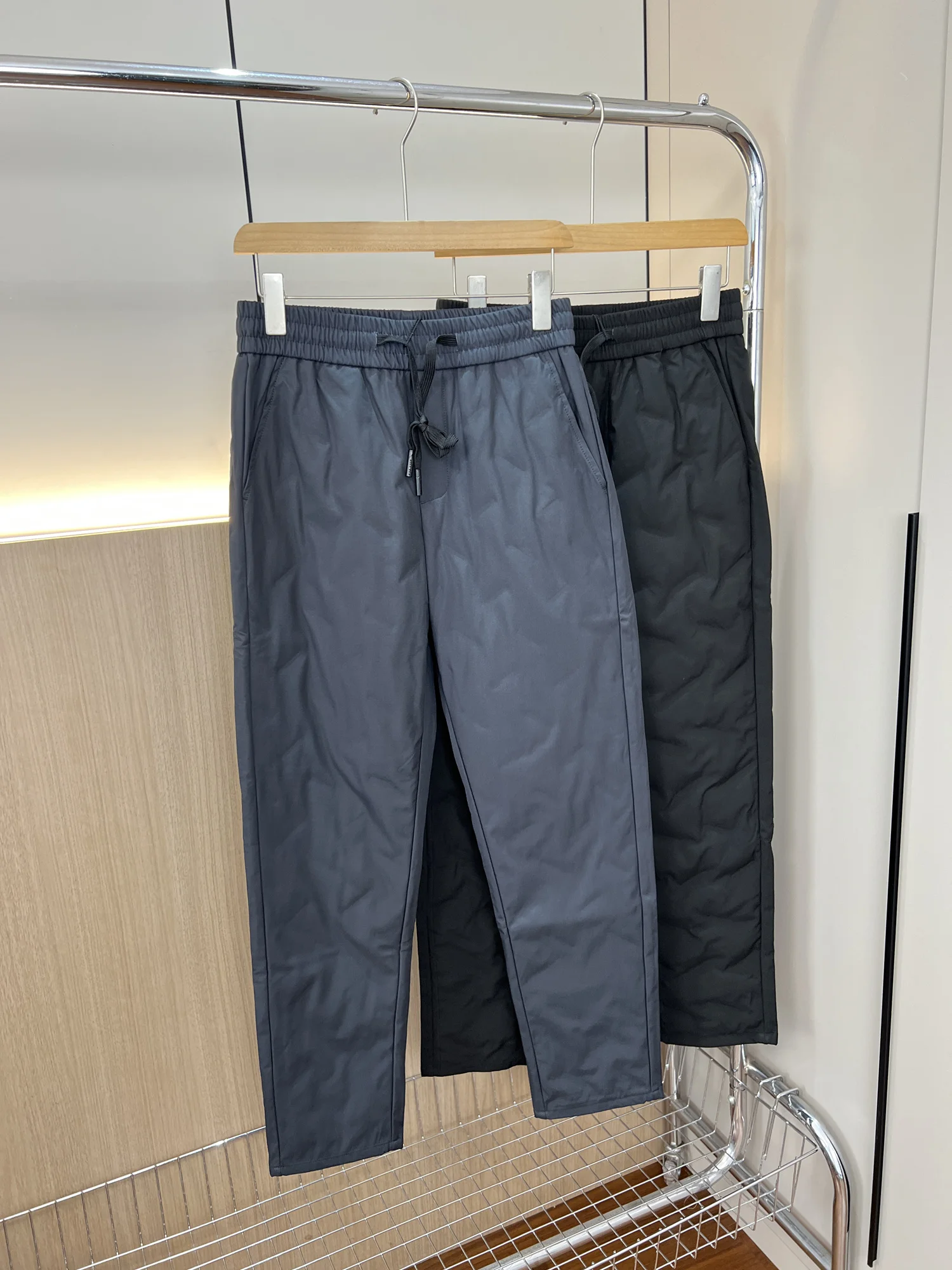 

Мужские зимние повседневные легкие брюки с эластичной талией, модные прямые брюки с длинными штанинами, городской стиль