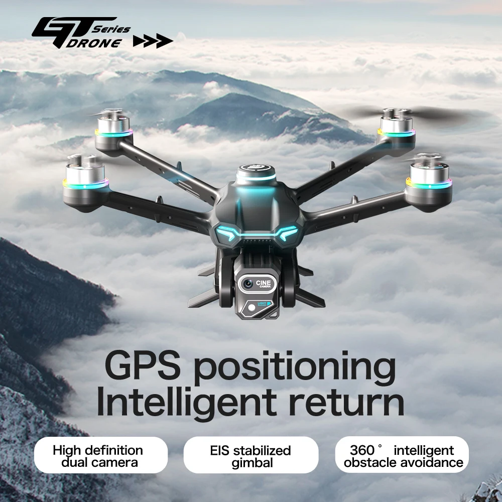 มืออาชีพ GT6 GPS Drone 8K HD กล้องคู่พร้อมหน้าจอ 5G WIFI 360 ° โดรนโดรนแบบพับได้ไร้แปรงถ่านหลีกเลี่ยงอุปสรรคอัจฉริยะ