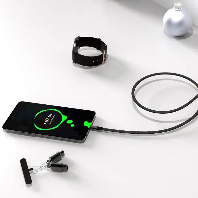 

Factory Supply hanging rope 0.8m 1m 1.2m Anti-loss flat Nylon braided Lanyard 60W USB C to C PD fast charging cable