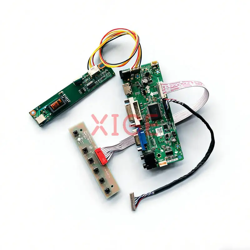 LCD Screen Drive Controller Board Fit LP141X7 LP141X3 LP141X5 LP141X6 1-CCFL 1024*768 1024x768 HDMI+DVI+VGA 20 Pins LVDS DIY Kit