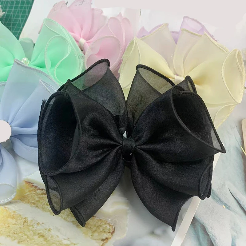 12CM 10Yards Lock Edge Yarn Organza Single Color Ribbon Hair Bows DIY Crafts Handmade Accessories Clothing Shoe Hat Material