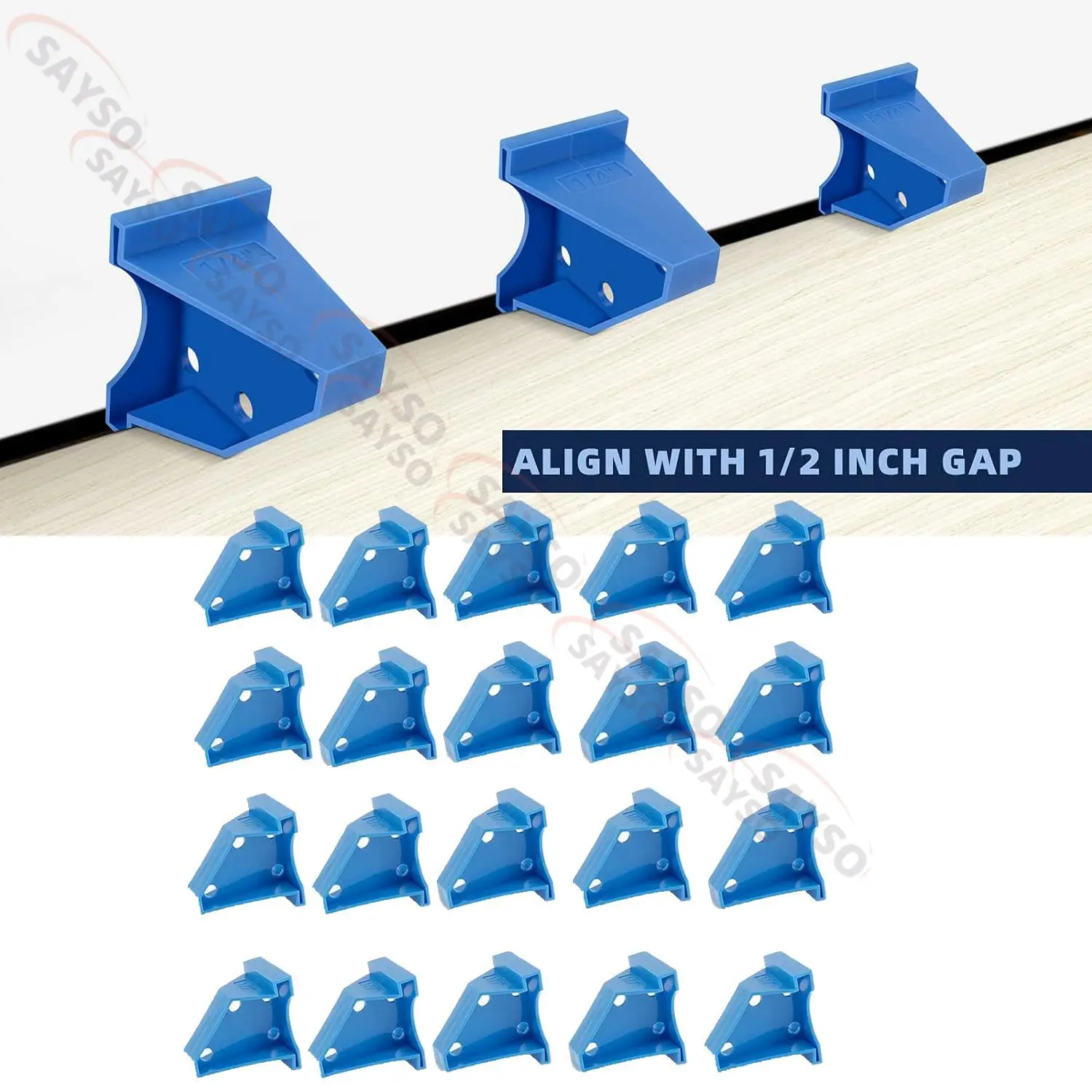20Pack Flooring Spacers Laminate Flooring Installation Kit with 1/4” & 1/2” Gap, for Laminate, Bamboo and Floating Floor