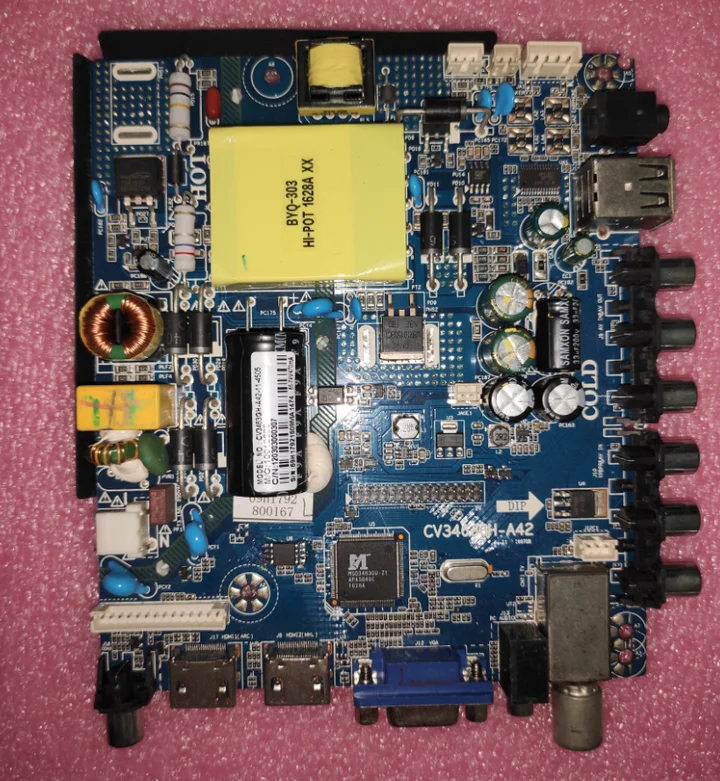 

CV3463GH-A42 Three in one TV motherboard for 1920x1080, 470ma, 64-74v