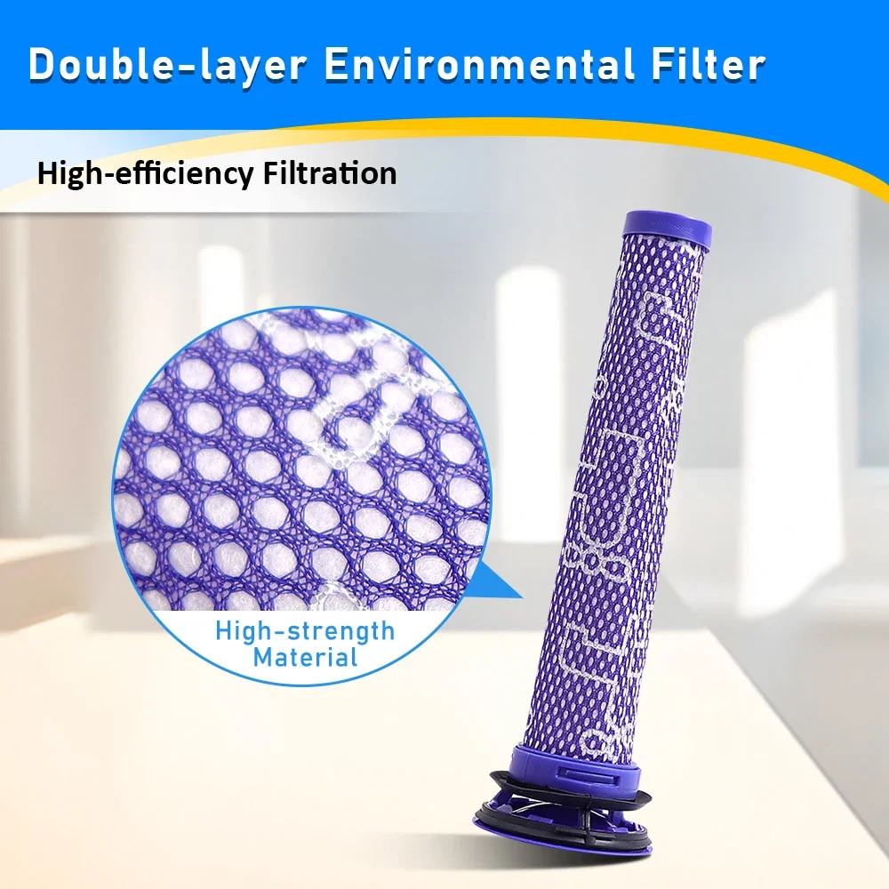 مرفق مرشح لقطع غيار المكنسة الكهربائية اللاسلكية Dyson V7 V8، ملحقات بديلة لقطع غيار مجموعة مرشح ما بعد الفلتر المسبق