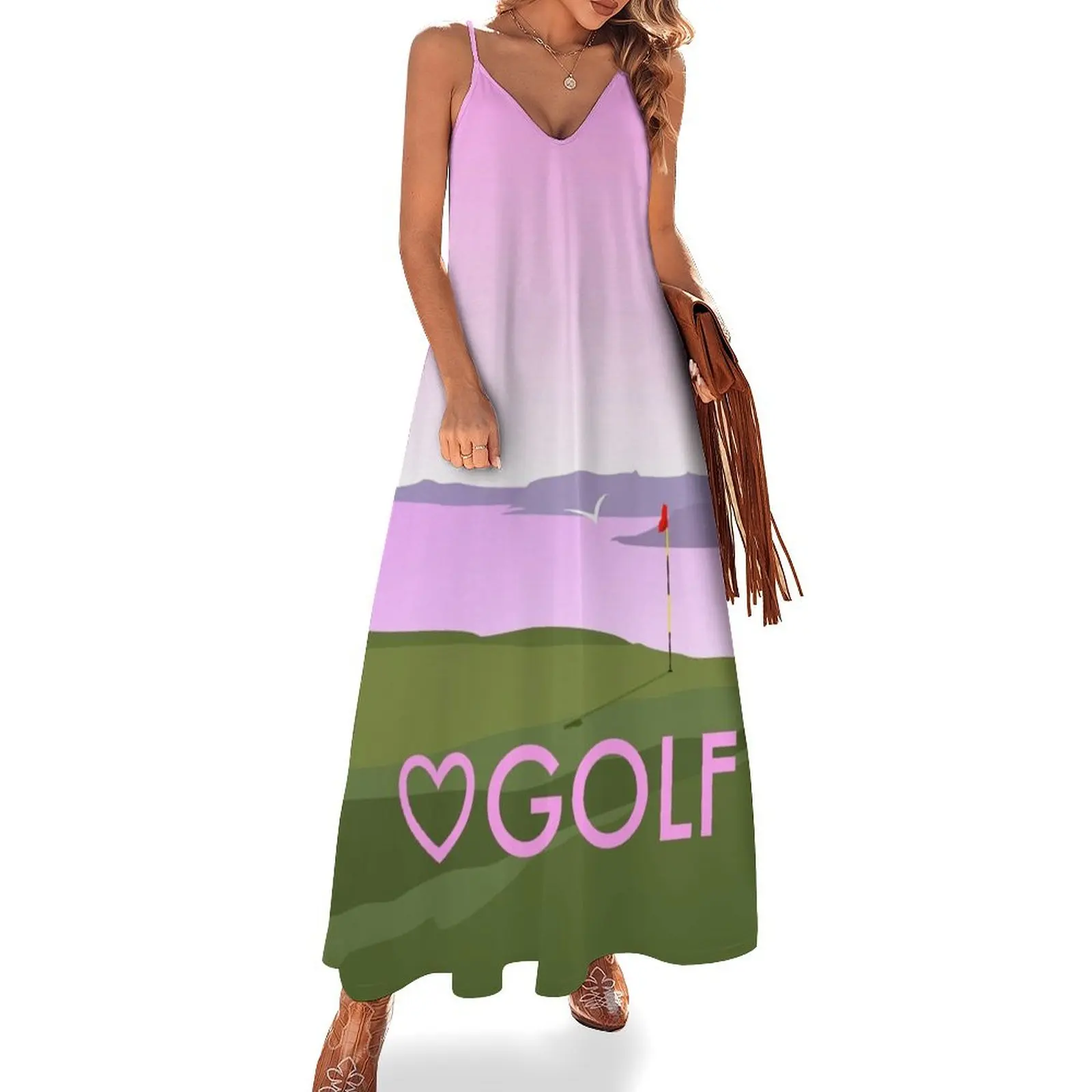 

I love heart golf PINK Sleeveless Dress elegant women's dresses sale wedding guest dress 2024 women's summer jumpsuit