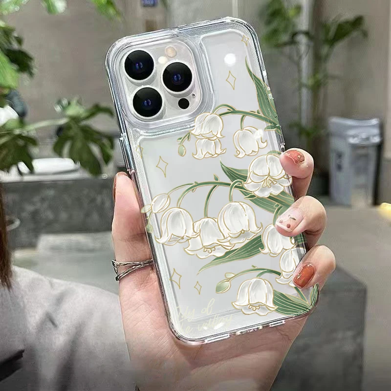 White Tulips Flowers Clear Phone Case For Samsung Galaxy S26 A17 A37 A57 A16 A36 A55 A54 S25 Ultra S24 FE S23 Plus S22 S21 Cover view 5