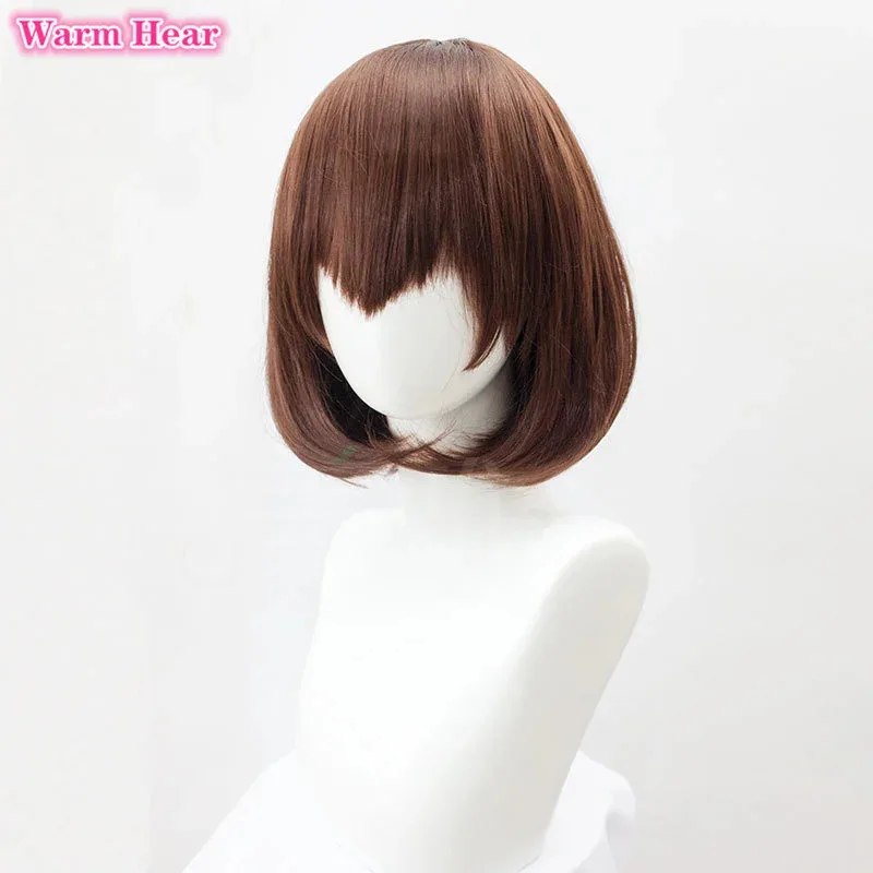 Juego Undertale Chara Frisk pelo sintético corto marrón Bob peluca pelo resistente al calor fiesta de Halloween Cosplay pelucas de Anime + gorro de peluca