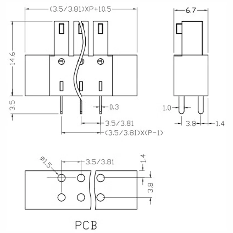 100PIN 15EDGBM 3.5MM 2P ~ 12P PCB PLUG-IN TEMINAL BLOCKS KF2EDGBM IMCV 1,5/ 2-GF-3.5 PHOENIX CONTACTOR