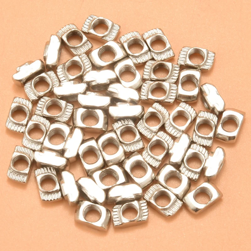 50 Pcs M5 T-Slot Hammer Head Nut 2020 Series Aluminum Profile Extrusion Slot European Standard (M5 X 10 X 6Mm)