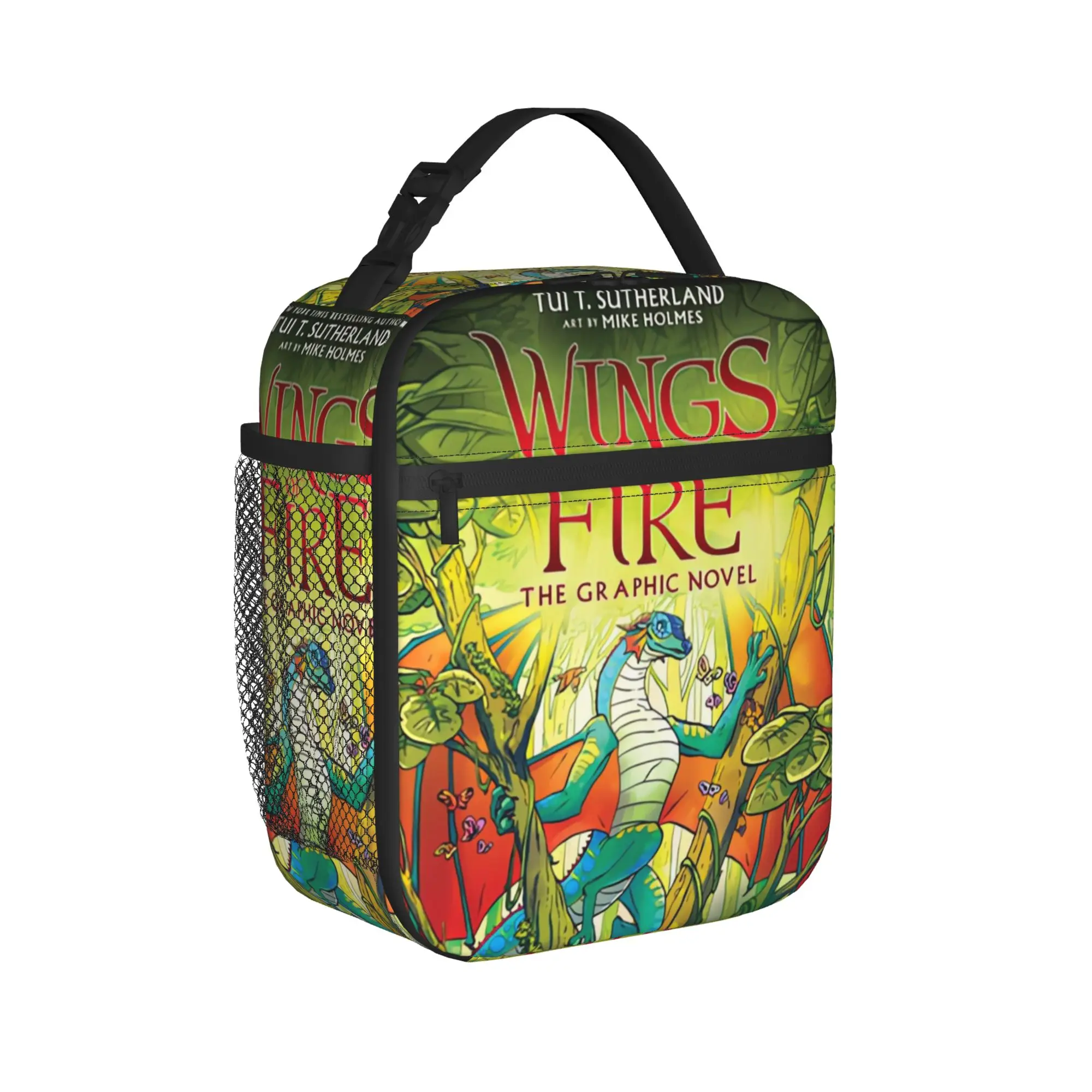 Wings of Fire Lunch Bag  Kawaii Lunch Box Travel Portable Insulated Thermal Lunch Bags For Men Waterproof Cooler Bag