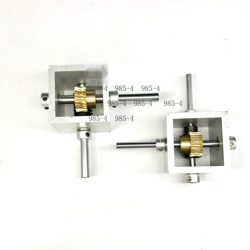 6/8MM Shaft 20T Gear Worm Gearbox 90° Right Angle Reducer 1:10 1:20 Reduction Ratio