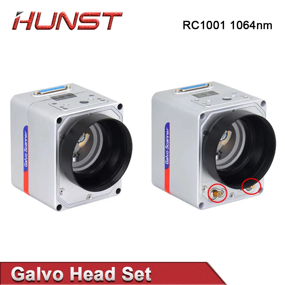 HUNST Fiber Laser Scan Galvo Head Set SINO-GALVO RC1001 1064nm Apeature 10mm Galvanometer Scanner with Power Supply.