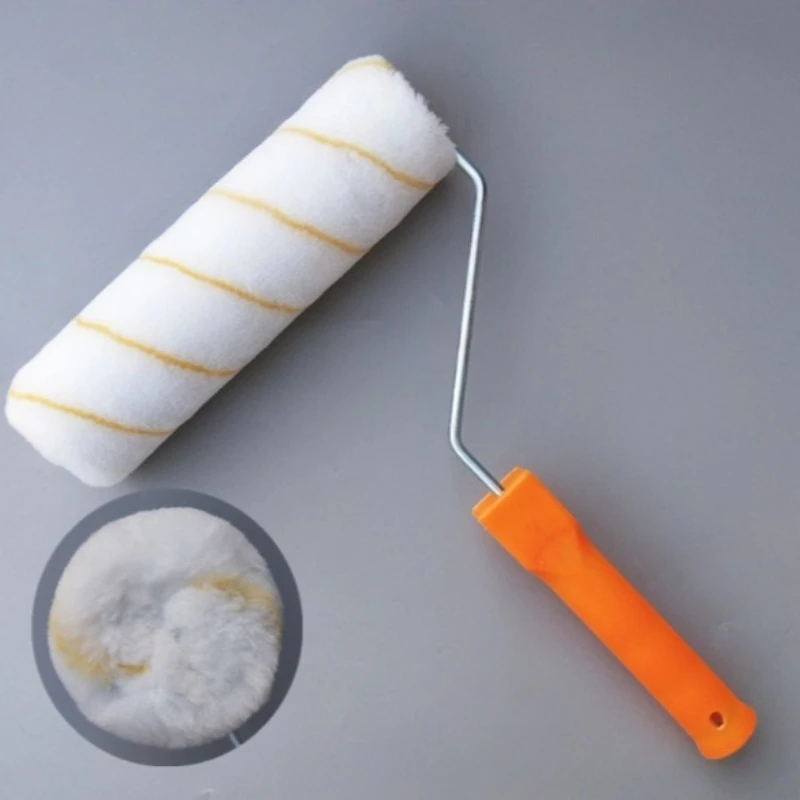 Stainless Steel Long Handle Paint Roller Brush Extension Rod Detachable Adjustable Anti-slip Roller Brush Construction Site Tool