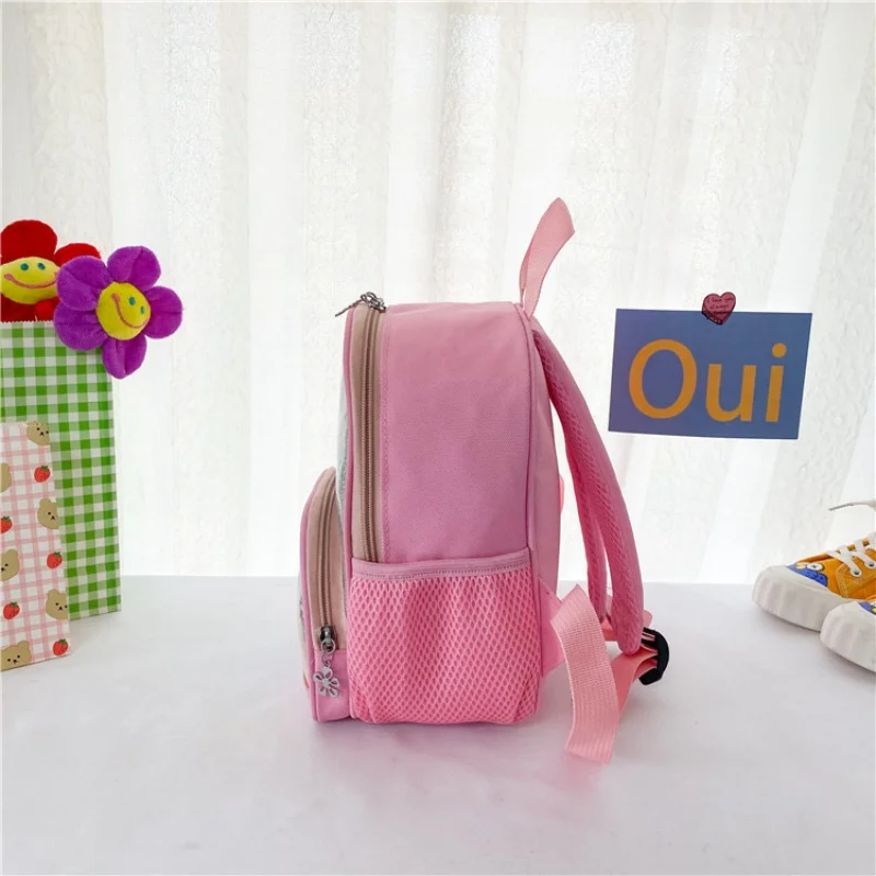 Bolsa de libros personalizada para jardín de infantes, Mini mochila con estampado de arcoíris para niños y niñas, novedad de 2023