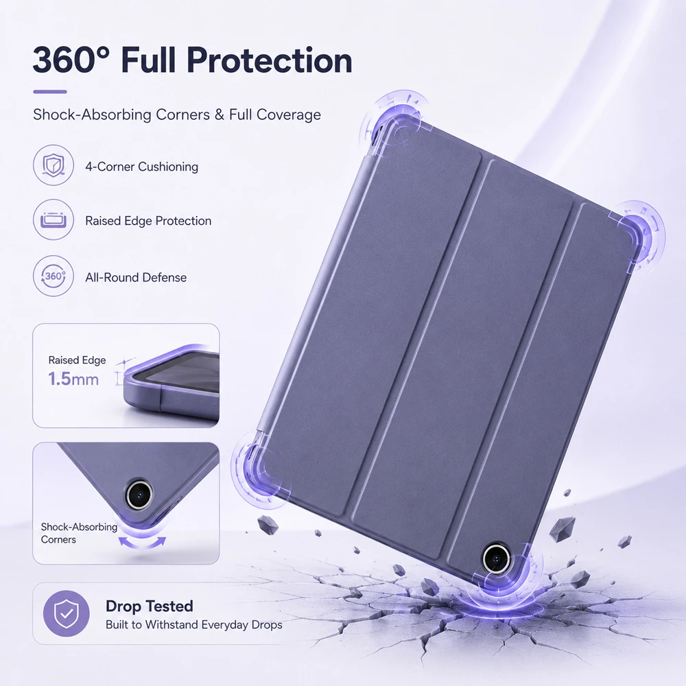 For Samsung Galaxy Tab A9+ Plus 2023 A11+ Plus 2025 Case 11 Inch Slim Tri-Fold Stand Tablet Cover Auto Wake Sleep Shockproof