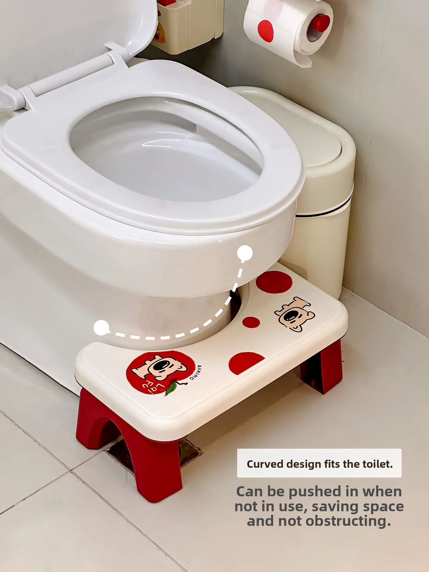 

Утолщенная подставка для унитаза, незаменимая вещь для ванной комнаты, помощник для пожилых людей и беременных женщин, домашняя подставка-педаль для унитаза, нескользящая.