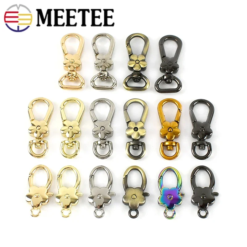 

10Pcs Metal Lobster Buckle Swivel Spring Snap Hook Keychain Carabiner Bag Handbag Purse Belt Clip Clasp DIY Hardware Accessories