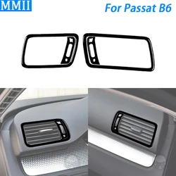 For Volkswagen Passat B6 2006-2011 Piano Black Dashboard Air Conditioning Outlet Trim Cover Car Interior Accessories Sticker