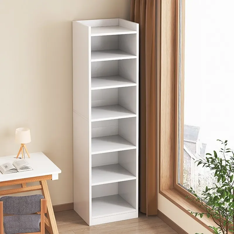 for Bookshelf Floor to Ceiling Shelf Corner Cabinet Wall Mounted Small Narrow Storage Locker Bedside Grid Household Bookcase
