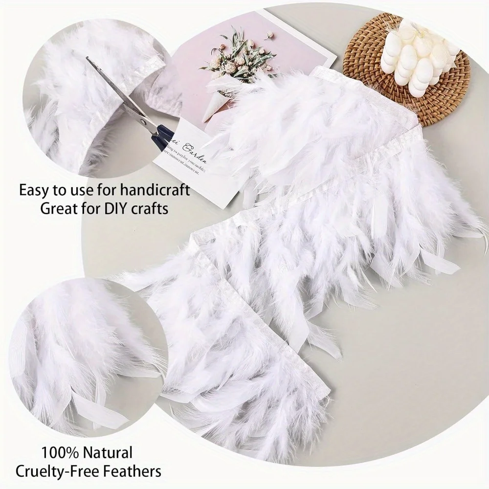 ขนนกห่านสีส้มฟูฟ่องขนาด 10-15 ซม. สำหรับตกแต่งงานปักเย็บผ้า DIY ชุดเดรส ชุดแฟนซี งานปาร์ตี้ และเครื่องประดับ