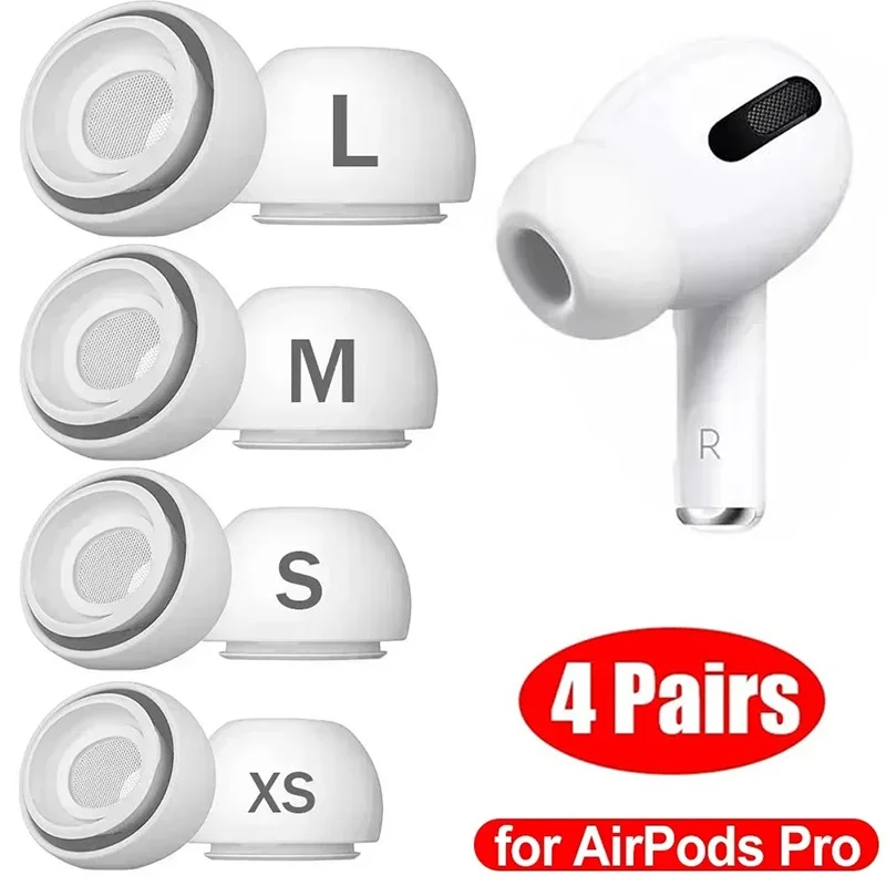 Embouts d'écouteurs de remplacement à réduction de bruit XS/S/M/L pour Apple AirPods Pro 1 2, en silicone souple antidérapant, protection pour écouteurs