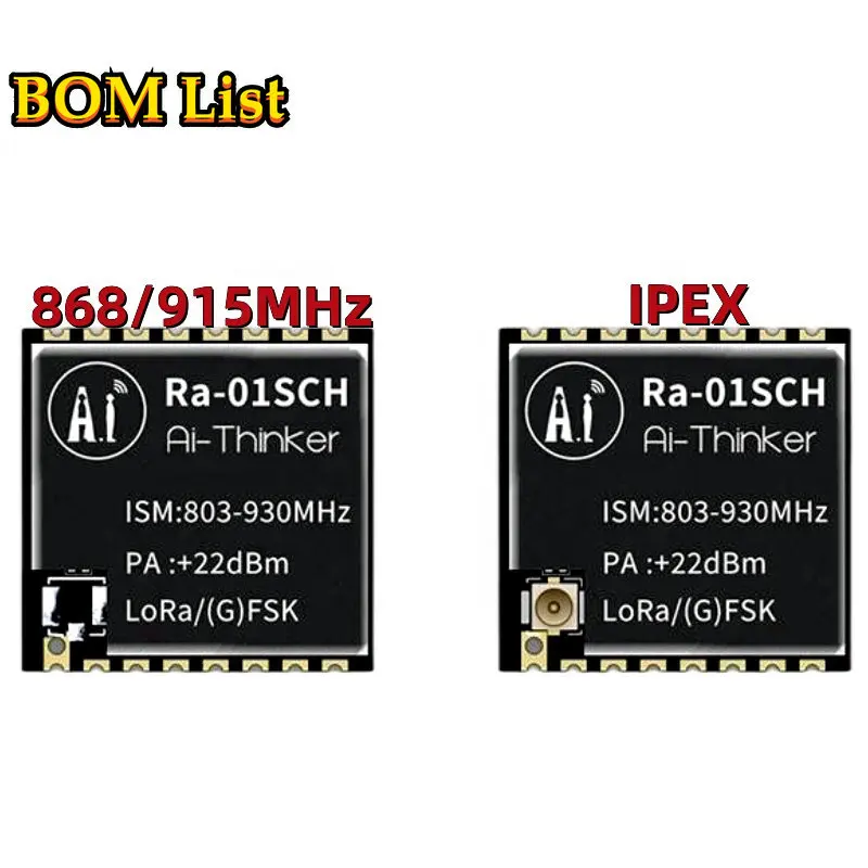 Original Ra-01SCH 868MHz 915MHz LLCC68 LoRa wireless RF module with IPEX antenna for EU India North America UK Korea Japan