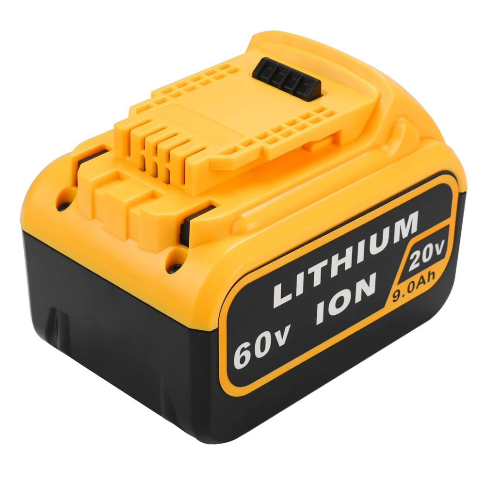 Probty  For DeWalt 20V 60V 9.0Ah DCB606 Replacement Li-ion Battery for DeWalt 20V/60Vpower tool 9000mAh lithium Battery