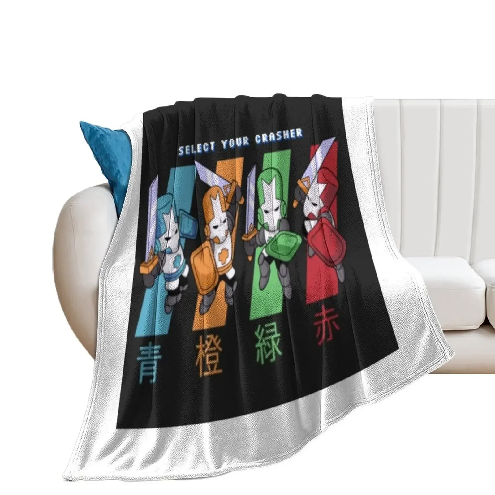 

Castle Crashers in Time Throw Blanket Blankets For Bed Fashion Sofas Vintage Single Blankets