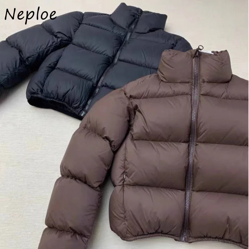 Neploe 2025 Autumn Winter New Cotton Coat Women Y2k Long Sleeve Loose Blazer Mujer Fashion Vintage Thicked Warm Jackets