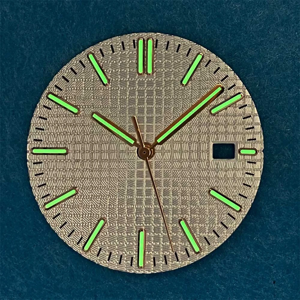 

31.8mm Watch Dial + Hands for 8215 Movement Modified Part Green Luminous Watch Dial Pointers Set for Mingzhu 2813 Movements