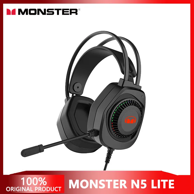 

Original Monster N5 Lite Stereo Wireless Bluetooth Headphones Game Earphones HIFI Sound Smart Quality Noise Cancelling with Mic