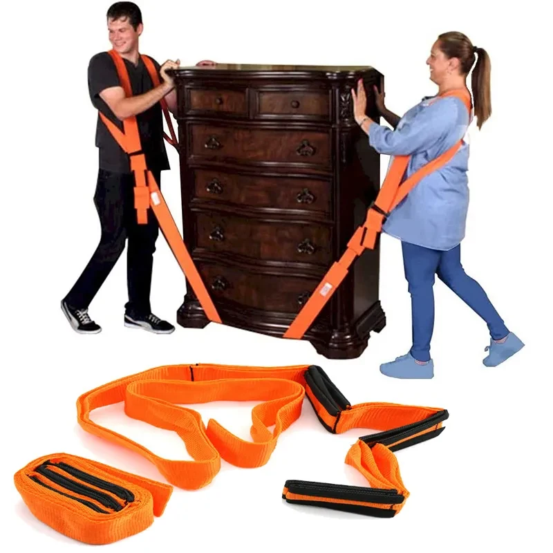 2-Person Lifting And Moving Strap Furniture Moving Carry Straps Shoulder Forearm Belt Rope Heavy Furniture Lifter Transport Rope