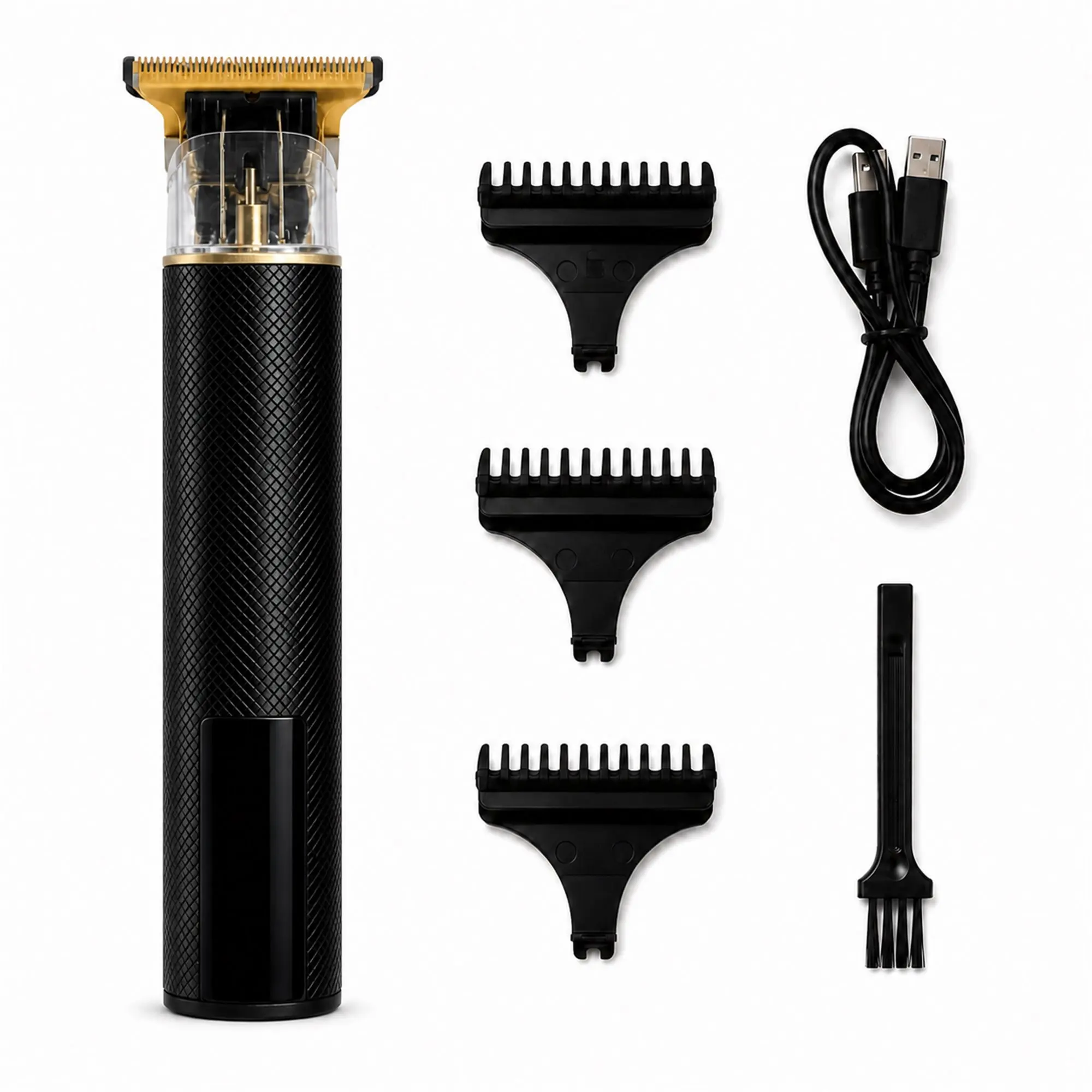 Professional T-Blade Hair Trimmer for Men Cordless Electric Hair Clipper LED Display Type-C Rechargeable Barber Cutting Machine