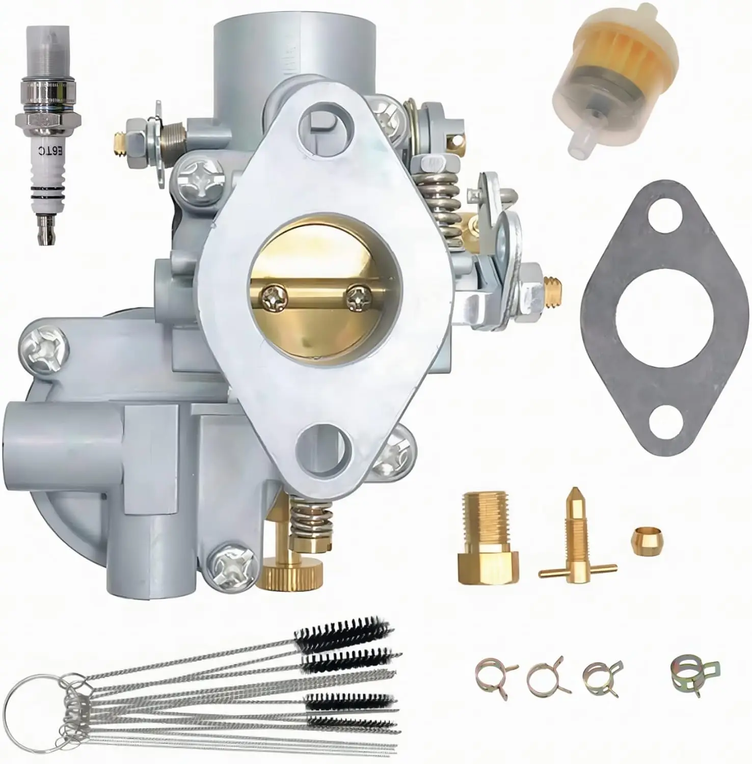 200361 HTS0256 Carburetor W/Spark Plug Compatible with for 24T2 Massey for Ferguson TE20 TEA TED 20 TEA2- TED20 Tractor