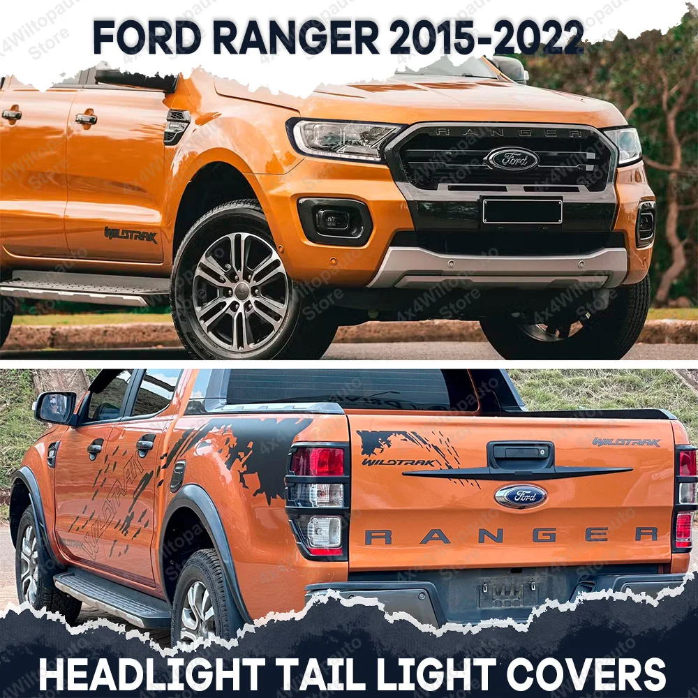 

Защитные капоты заднего фонаря, накладка на фару для Ford Ranger 2015-2022 T6 T7 T8 Wildtrak XLT XLS Sport Raptor